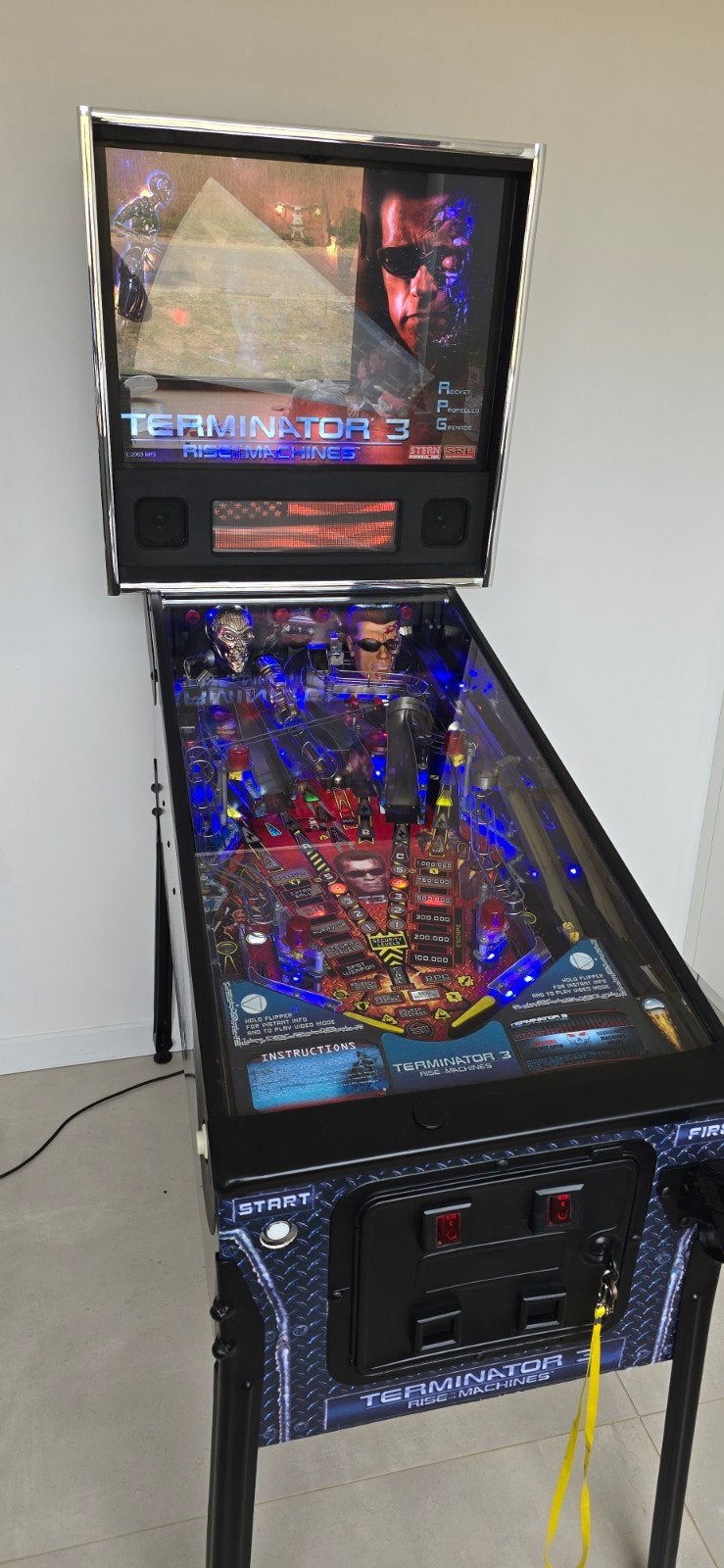 Terminator 3 flipperkast, Verzamelen, Automaten | Flipperkasten, Ophalen, Gebruikt, Stern, Dot-matrix