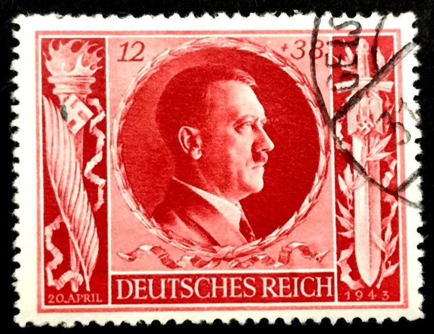 Deutsches Reich: Verjaardagszegel A.Hitler 1943, Postzegels en Munten, Ophalen of Verzenden, Overige periodes, Gestempeld