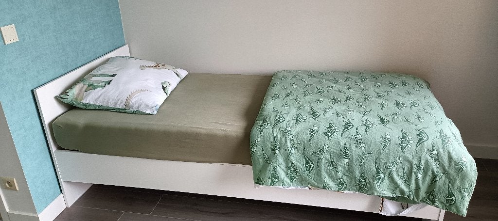 Eenpersoonsbed 10x gebruikt, Ophalen, 90 cm, Eenpersoons, Wit