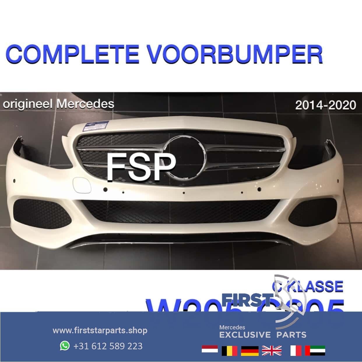 Originele Mercedes W205 C205 S205 VOORBUMPER COMPLEET 2014-2