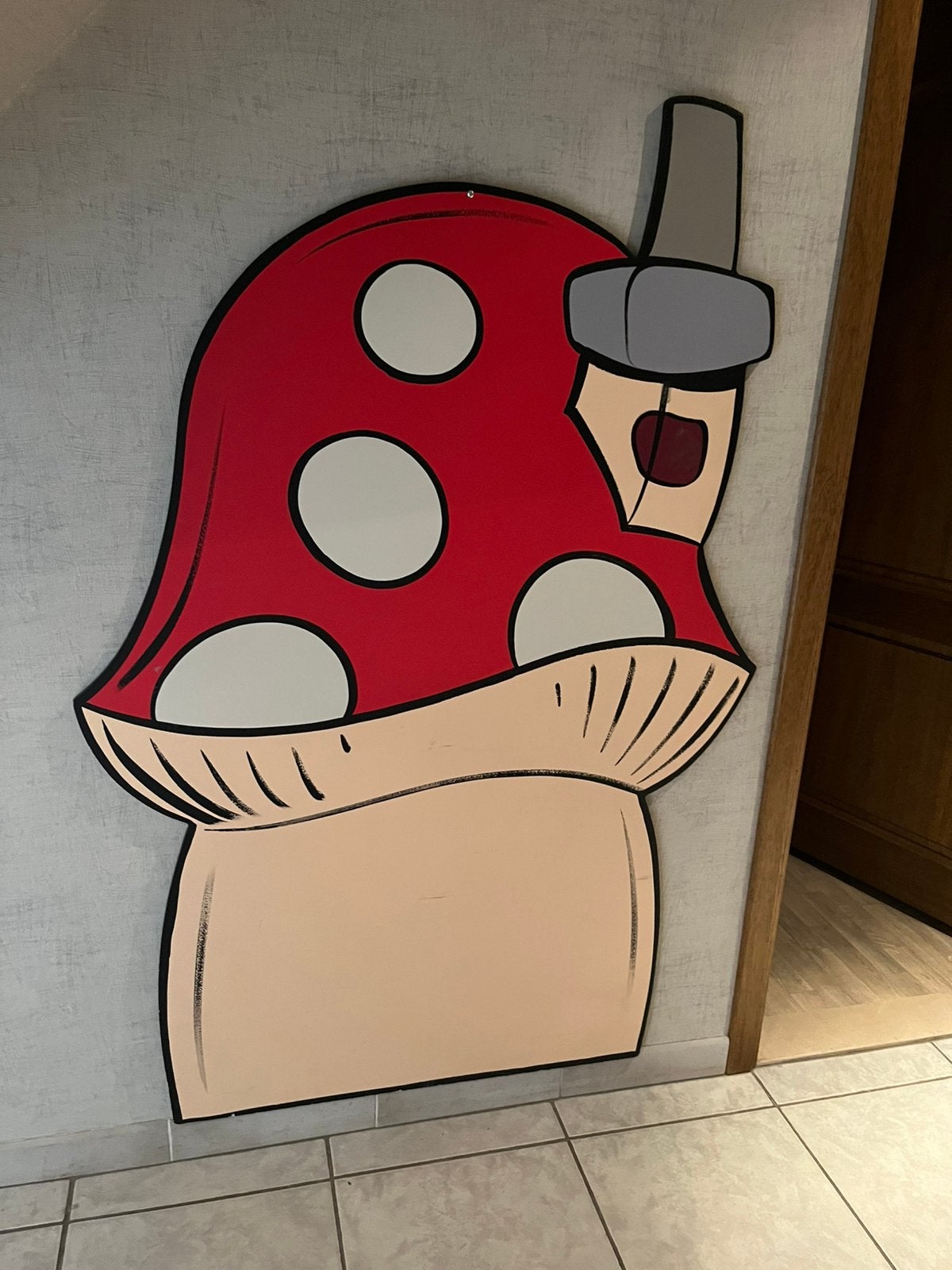 Paddestoel  decoratie aan de muur, Ophalen, Zo goed als nieuw
