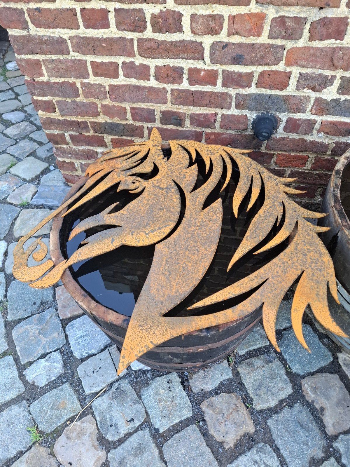 Voor de paardenliefhebbers! Paardenhoofd in cortenstaal, Ophalen