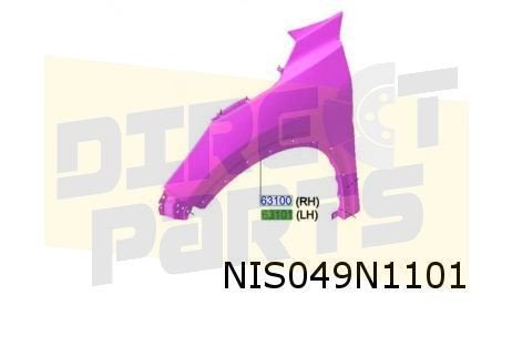 Nissan X-Trail (9/22-) Voorscherm Links Origineel! F31016RAM, Neuf, -, -, Garde-boue