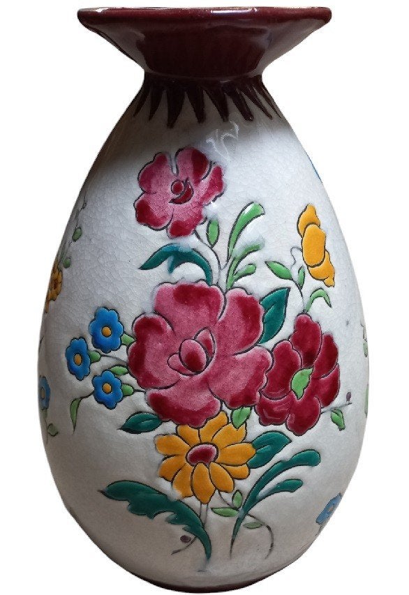 Boch Freres Keramis vaas D2701., Antiek en Kunst, Ophalen
