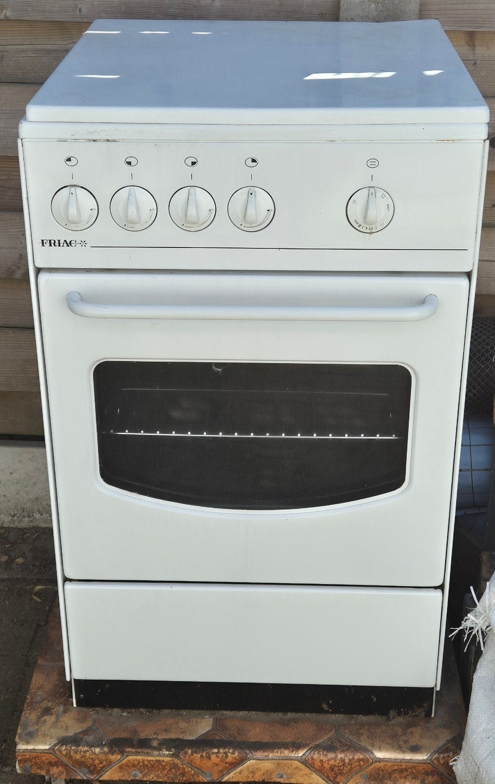 Oven + gasvuur, Gaz, 4 zones de cuisson, Enlèvement, Utilisé