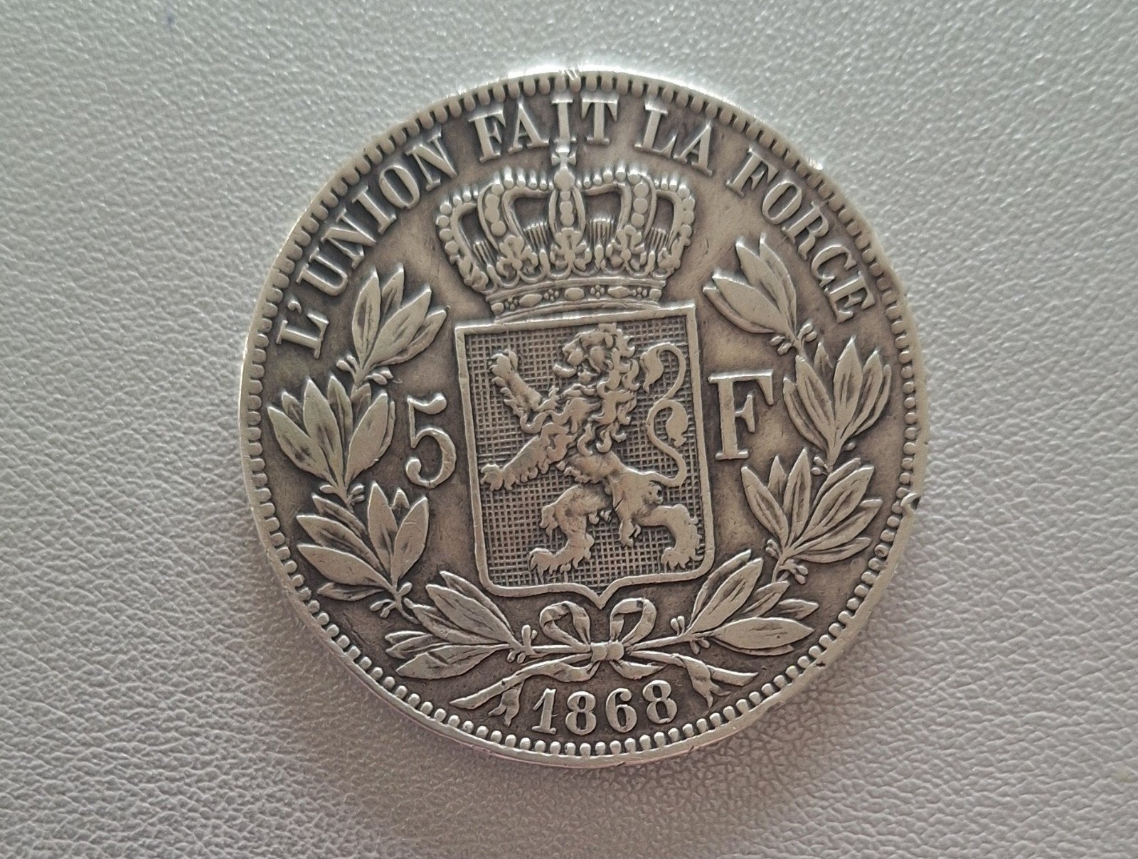 pièce de 5F Leopold II roi des belges, Enlèvement