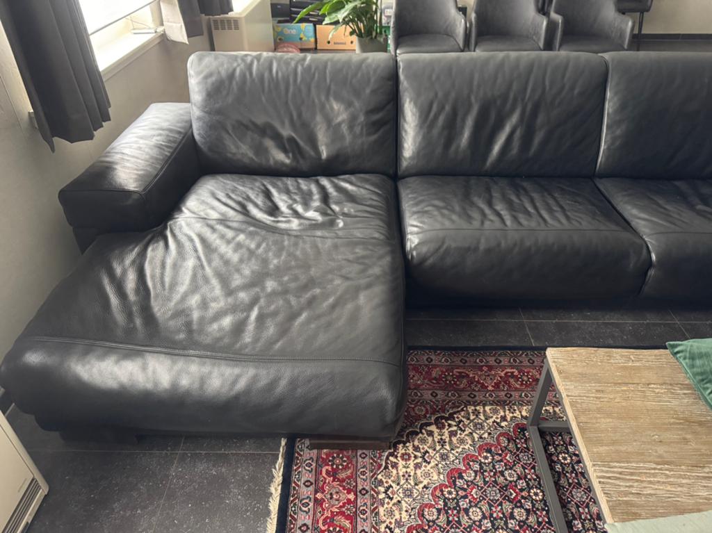 Natuzzi lederen zetel, Maison & Meubles, Canapés | Salons, 150 cm ou plus, 300 cm ou plus, Quatre personnes ou plus, Enlèvement