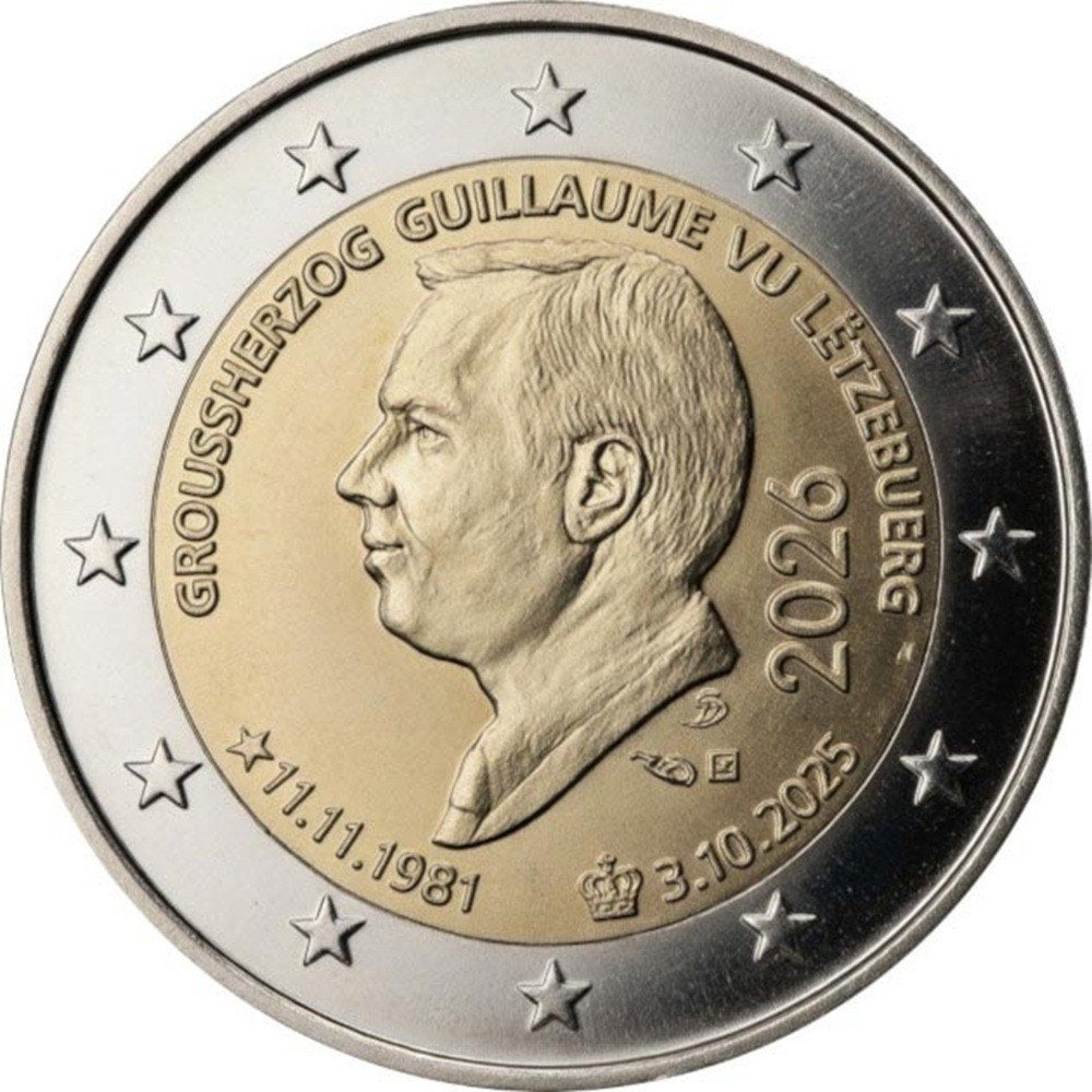Luxemburg 2026 - 2 euro - Verjaardag Guillaume - UNC, Timbres & Monnaies, Enlèvement ou Envoi, Luxembourg, 2 euros