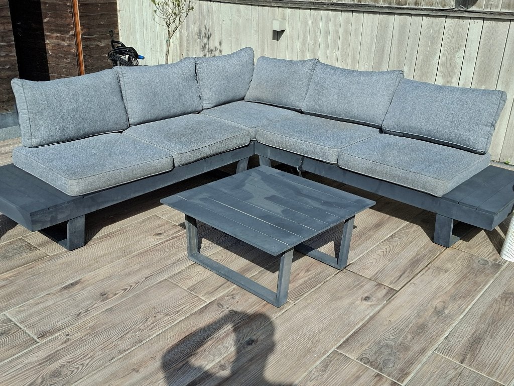 loungezetel / tuin, Tuin en Terras, Tuinsets en Loungesets, Ophalen, 5 zitplaatsen, Aluminium, Zo goed als nieuw