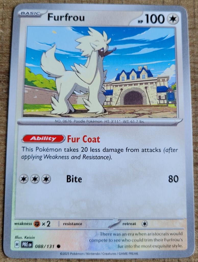 Furfrou (088/131), Ophalen of Verzenden, Zo goed als nieuw, Losse kaart