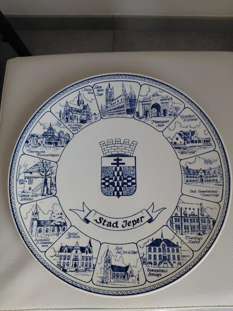 bord Ieper en deelgemeenten (Delfts blauw), Ophalen, Zo goed als nieuw