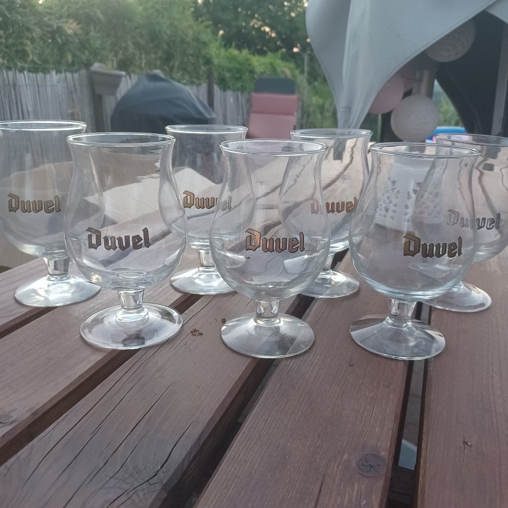 Verre duvel vintage, Collections, Enlèvement ou Envoi, Utilisé, Verre ou Verres, Duvel