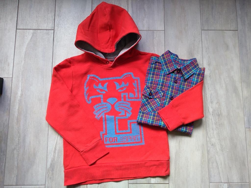 ★ M128/134 - Set Trui en hemd, Kinderen en Baby's, Kinderkleding | Maat 128, Zo goed als nieuw, Jongen, Trui of Vest, Ophalen of Verzenden