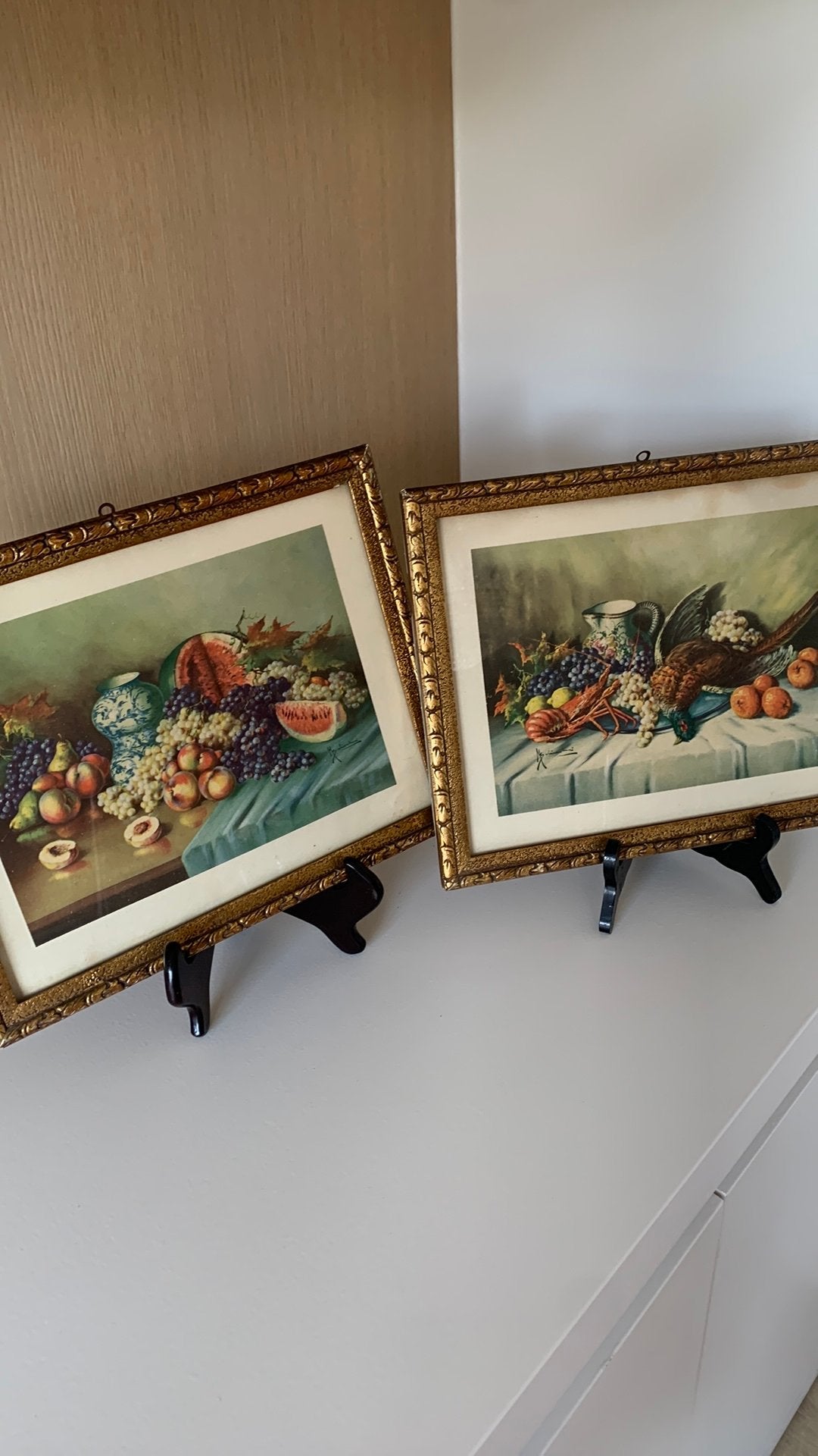 Deux reproductions de natures mortes, Vintage, Enlèvement ou Envoi