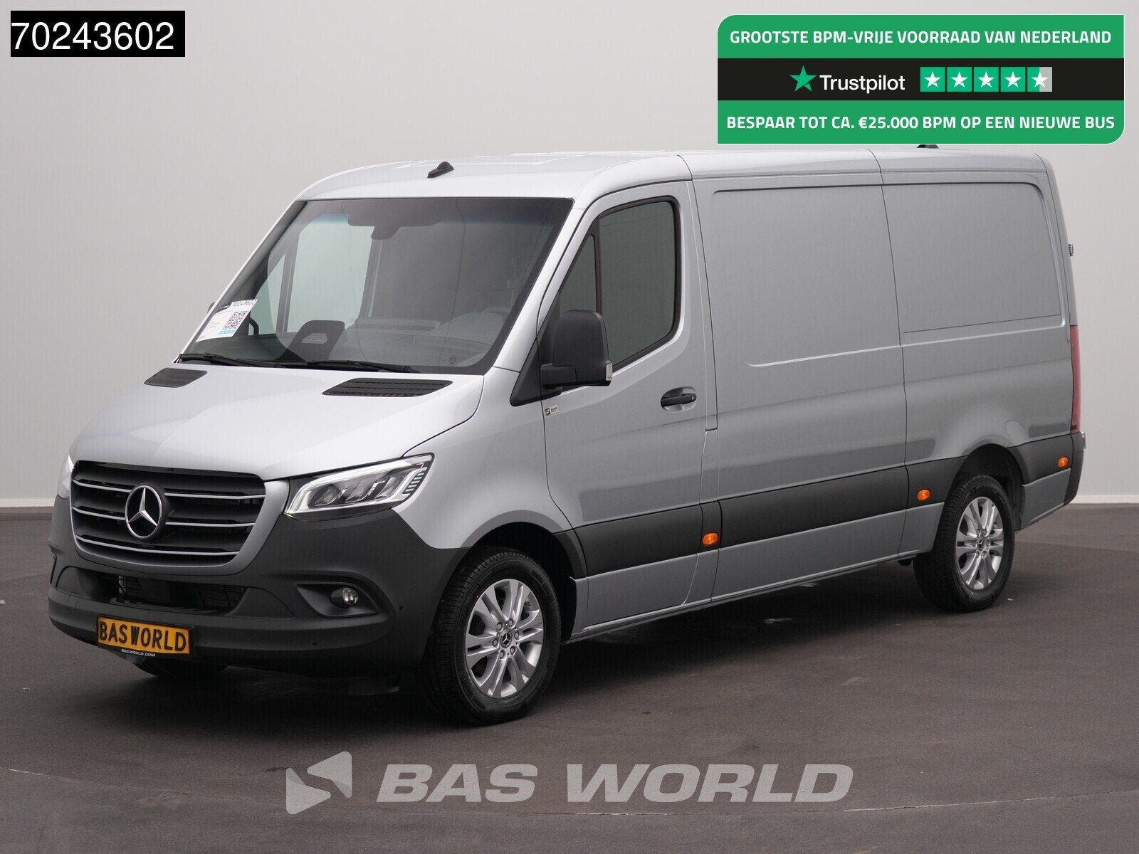 Mercedes Sprinter 319 CDI BPM VRIJ! Automaat L2H1 2025model, Autos, Neuf, Argent ou Gris, Achat, Euro 6
