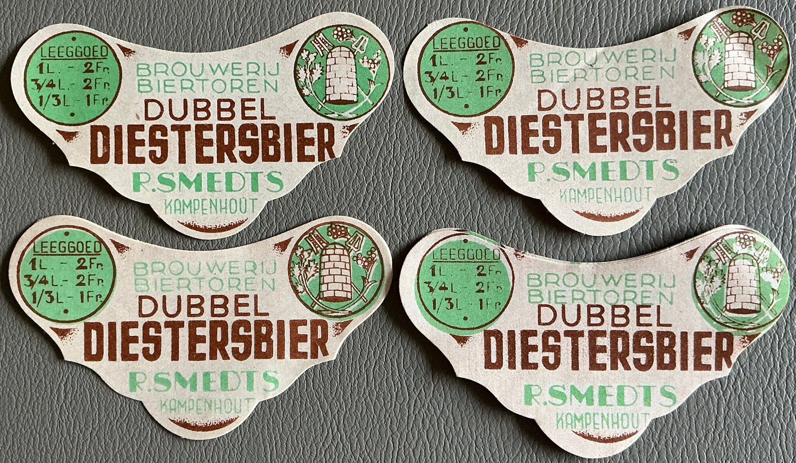 Oud BR.BIERTOREN/DUBBEL DIESTERSBIER/KAMPENHOUT/etiketten, Verzamelen, Ophalen of Verzenden, Zo goed als nieuw, Overige typen