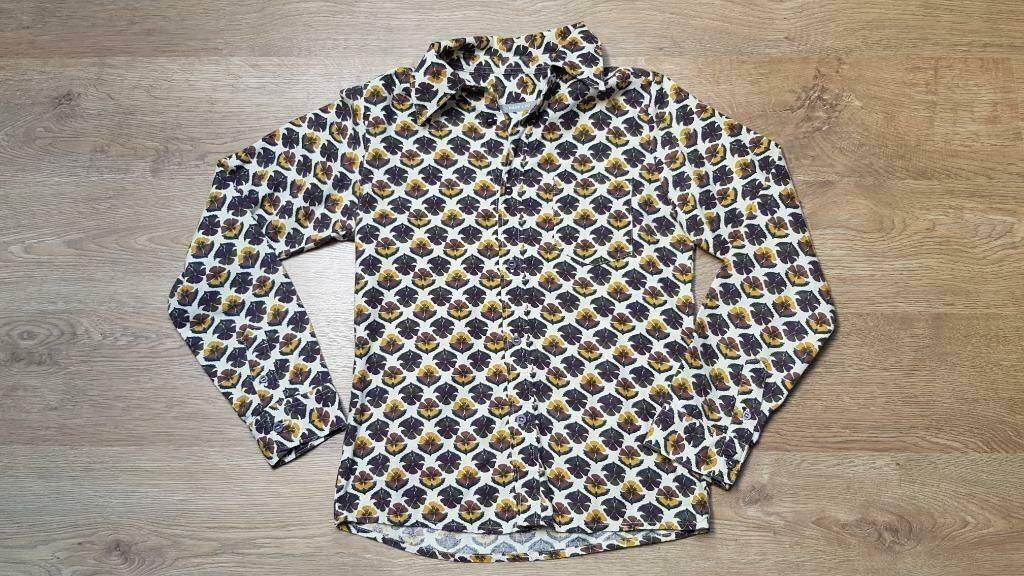 flanellen retro gebloemd hemd Hilde en Co maat 152, Hilde&co, Gebruikt, Overhemd of Blouse, Ophalen of Verzenden