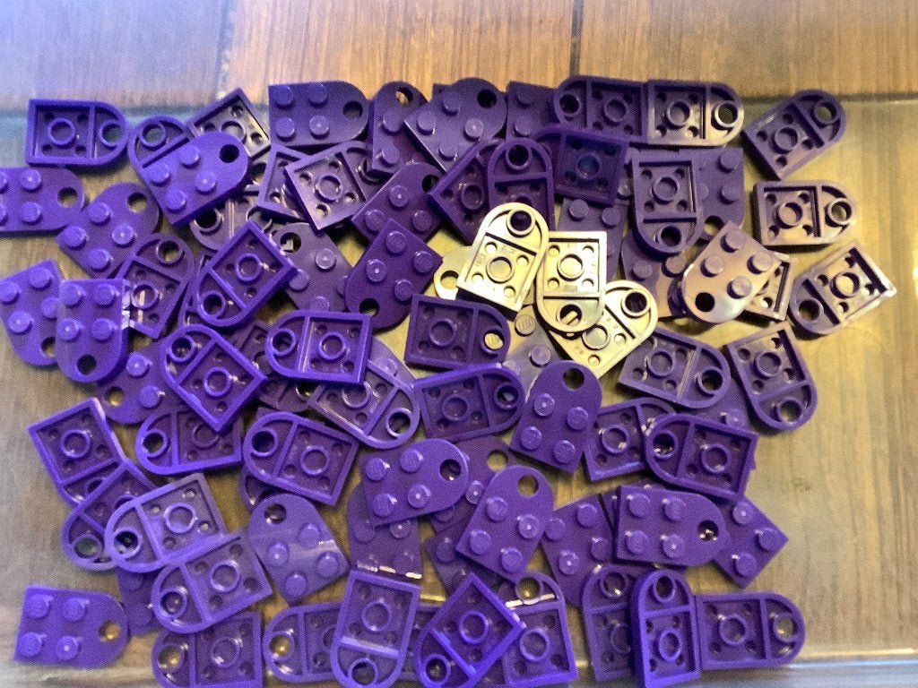 Lego Plate 2x3 with Hole Dark purple 86 st / 332-10-2, Ophalen of Verzenden, Nieuw, Losse stenen, Lego