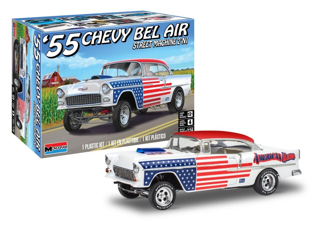 REVELL 14519 1955 Chevy Bel Air Street Machine 2N1 1/24, Hobby & Loisirs créatifs, Modélisme | Voitures & Véhicules, Neuf, Enlèvement ou Envoi