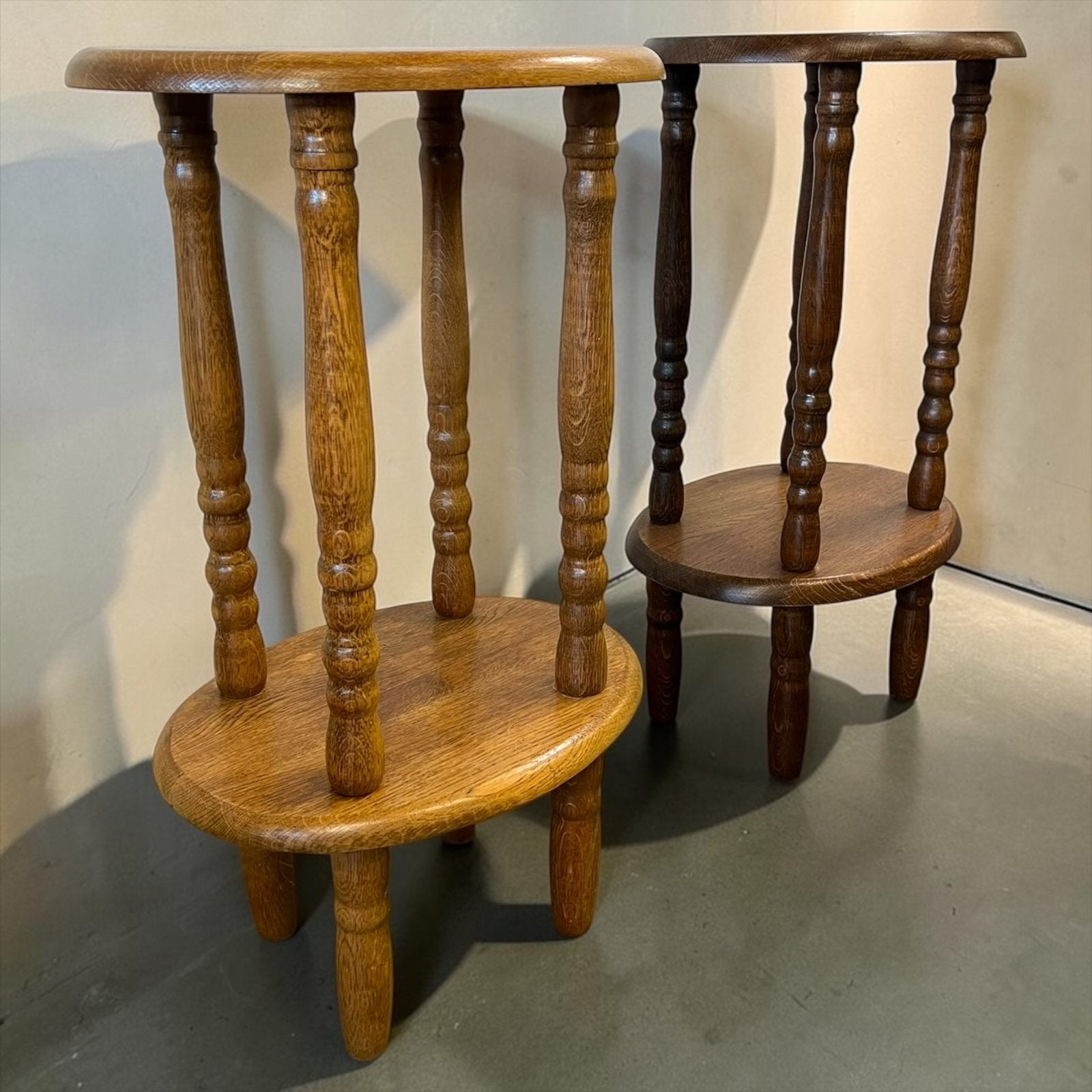 Vintage houten bijzettafel / sidetable / staander, Antiek en Kunst, Antiek | Meubels | Tafels, Ophalen