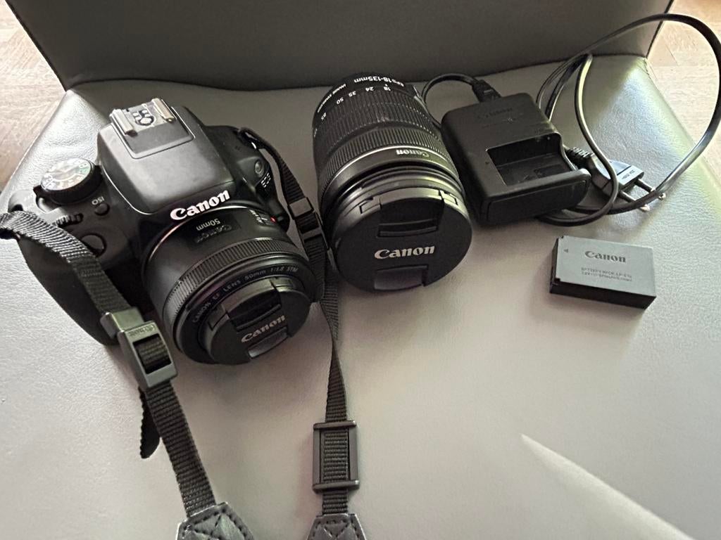 Appareil canon EOS 100D avec 2 objectifs, Ophalen, Zo goed als nieuw, Spiegelreflex, Canon
