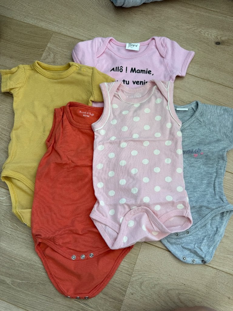 Lot de 5 bodies sans manches Zeeman, Neuf, Zeeman, Garçon ou Fille, Enlèvement ou Envoi