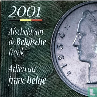 2001 Afscheid van de Belgische frank., Postzegels en Munten, Ophalen, Overig, Setje