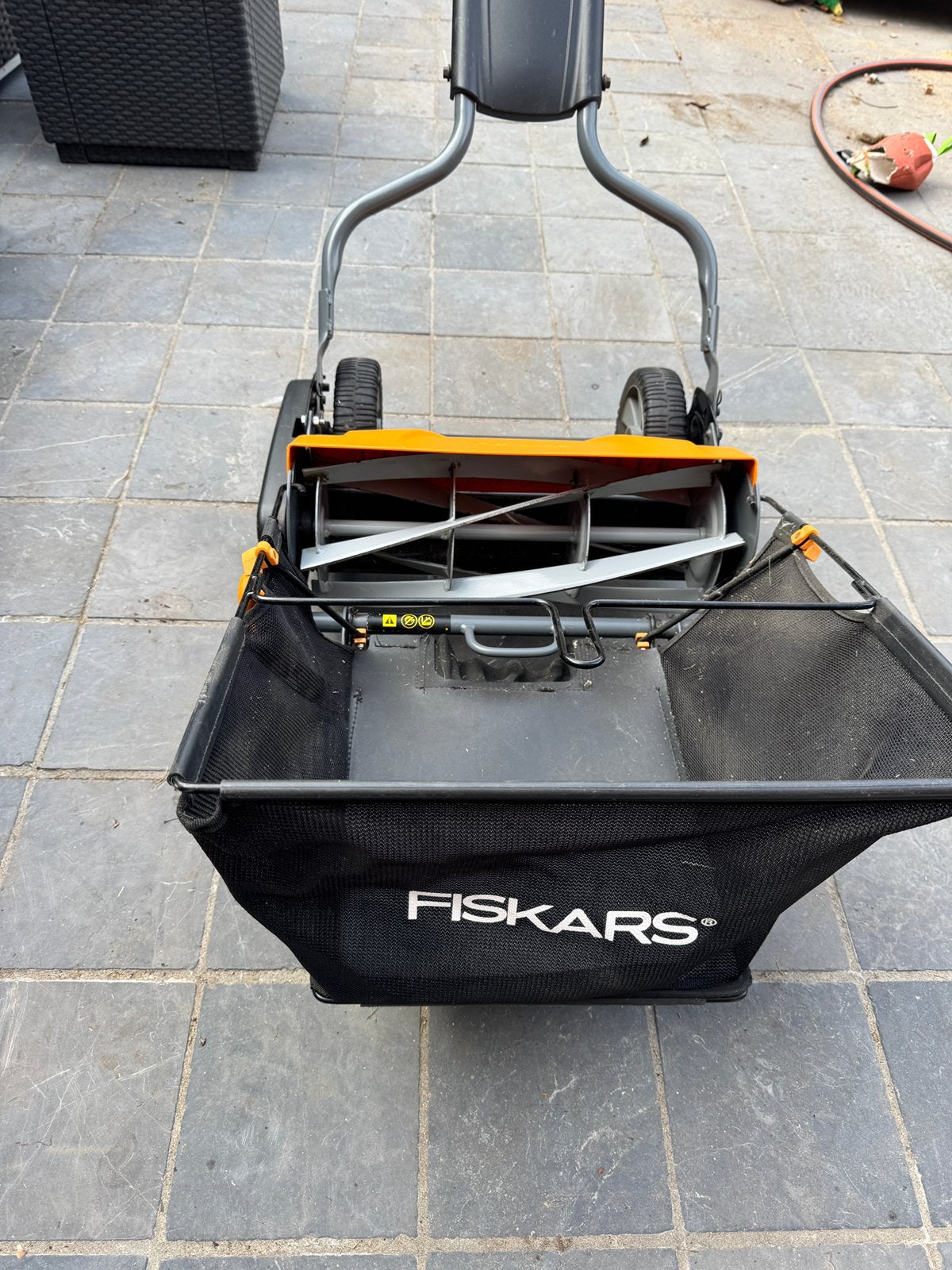 Fiskars StaySharp Max, Tuin en Terras, Ophalen, Gebruikt, Handgrasmaaier, Opvangzak