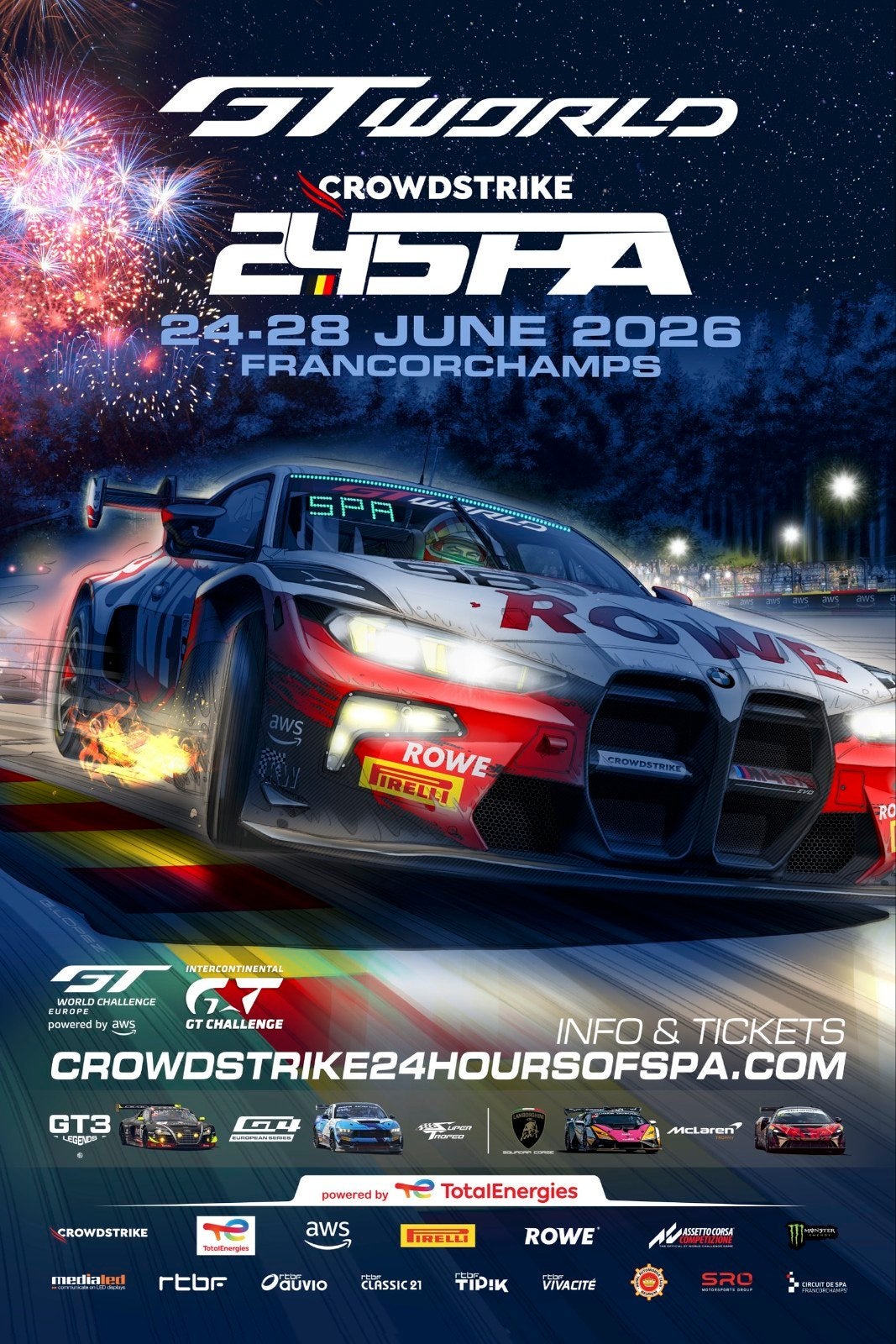 CROWDSTRIKE 24 HOURS OF SPA zondag, Tickets en Kaartjes, Sport | Overige