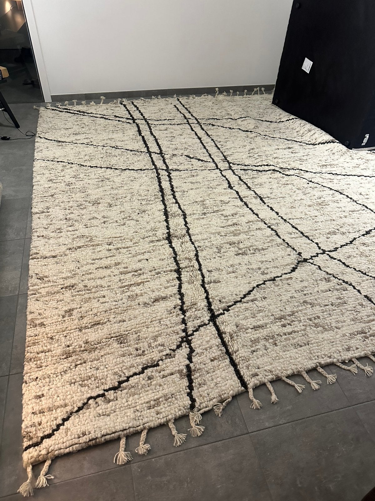 Vloerkleed handgeweven wol, Ophalen, Nieuw