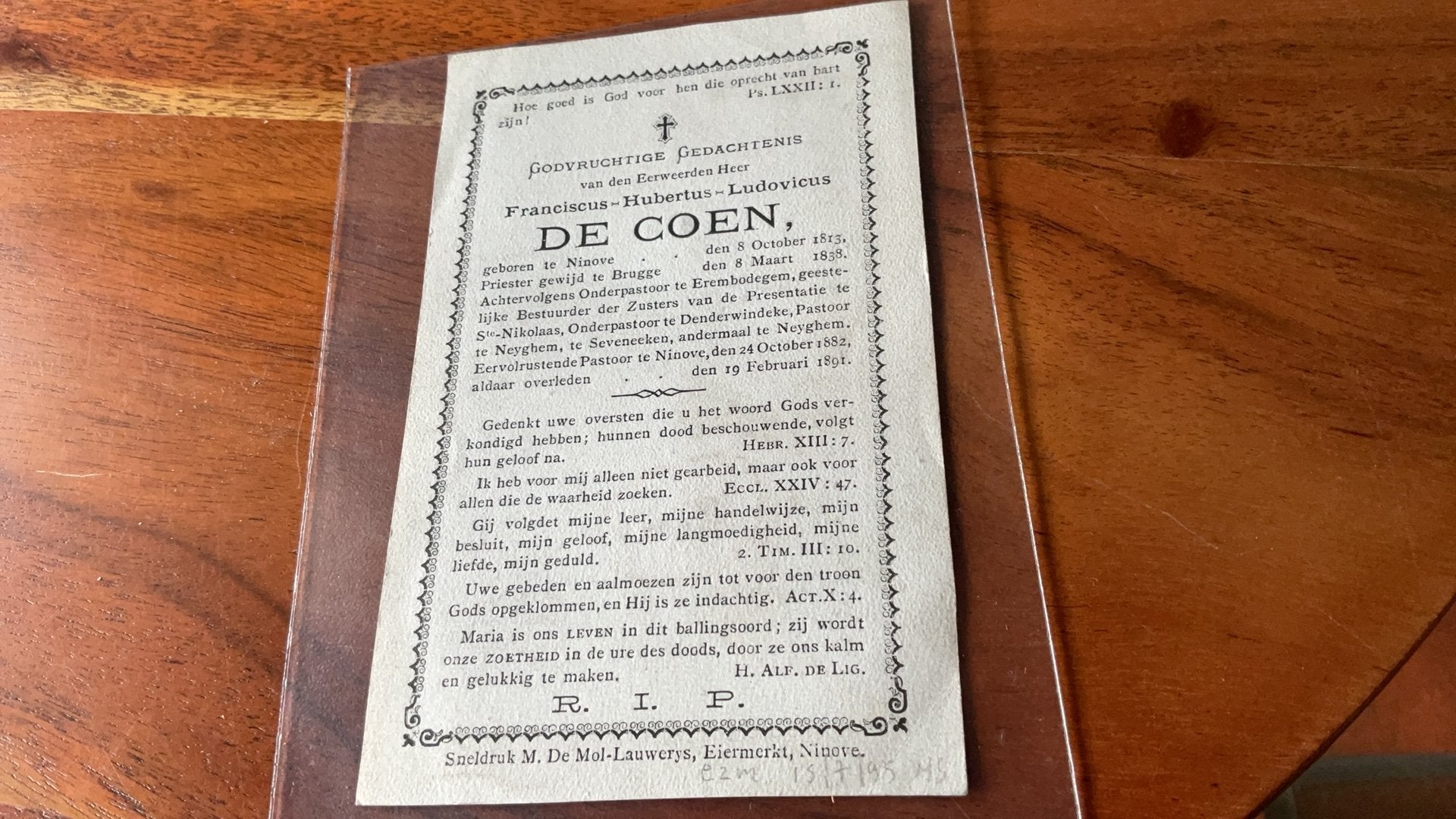 prière du pasteur Erembodegem. Ninove Neygem Denderwindeke, Enlèvement ou Envoi