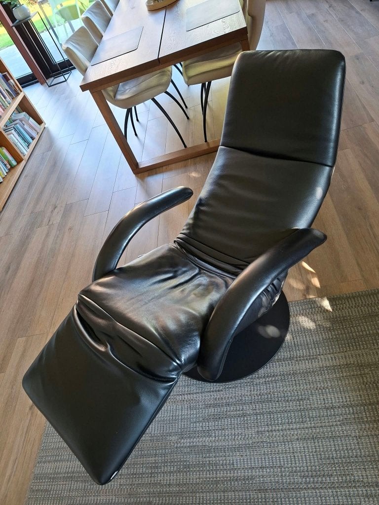 Jori Yoga relax - zwart leer, Enlèvement, Utilisé, Cuir, Modern