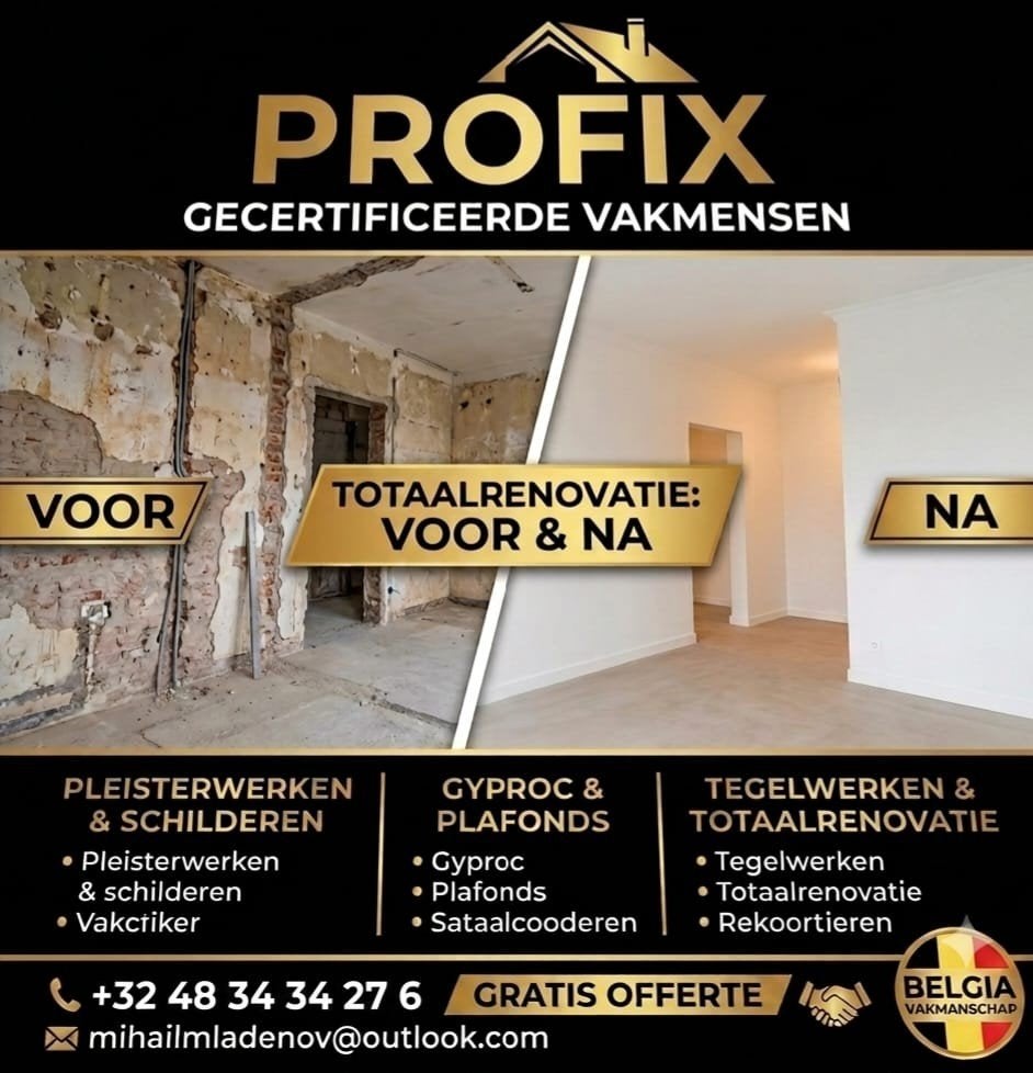​Pleisterwerken, Gyproc, Schilderwerken & Afbraak