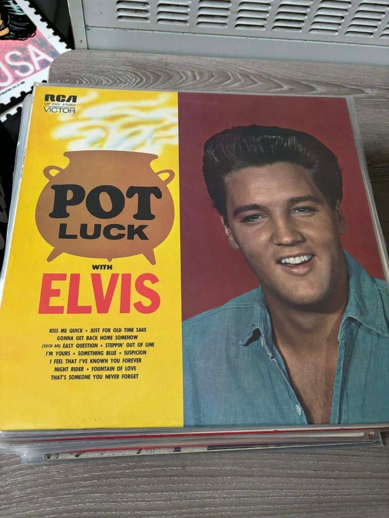 Elvis lp, Pot luck, USA of Duitse persing, black or orange, Gebruikt, Ophalen of Verzenden, Rock-'n-Roll, 12 inch