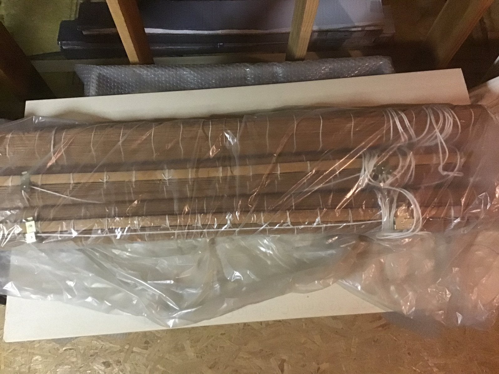 3x rolgordijn transparant natural bamboo breedte 120 cm, Ophalen, Zo goed als nieuw