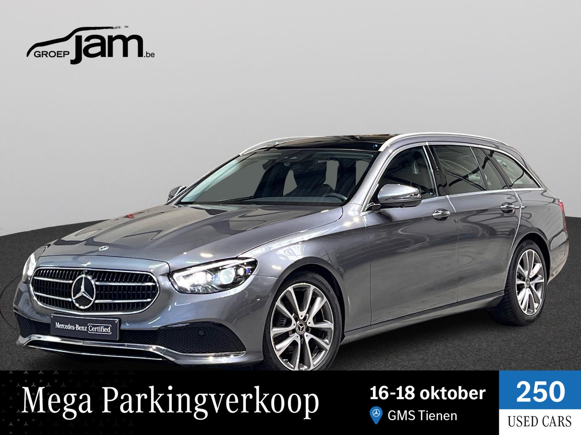 Mercedes-Benz E-klasse Estate 200d Pano/Burm/Memorypack, Auto's, Automaat, Gebruikt, Zwart, 4 cilinders