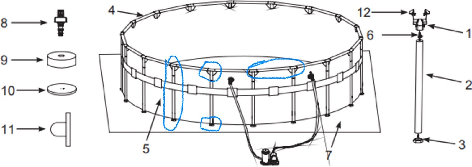 Frame van Intex Ultra Frame Pool - 549 x 132 cm, Tuin en Terras, Zwembaden, Gebruikt, Rond, 300 cm of meer, Ophalen