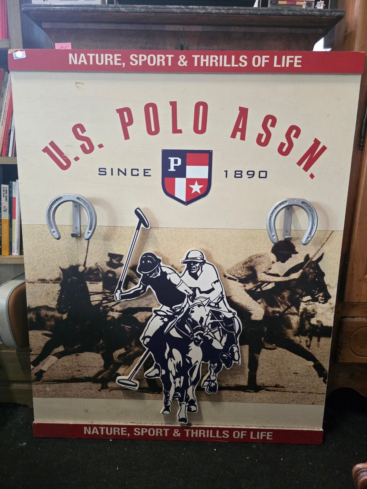 Pancarte en bois us polo assn decoration murale, Enlèvement