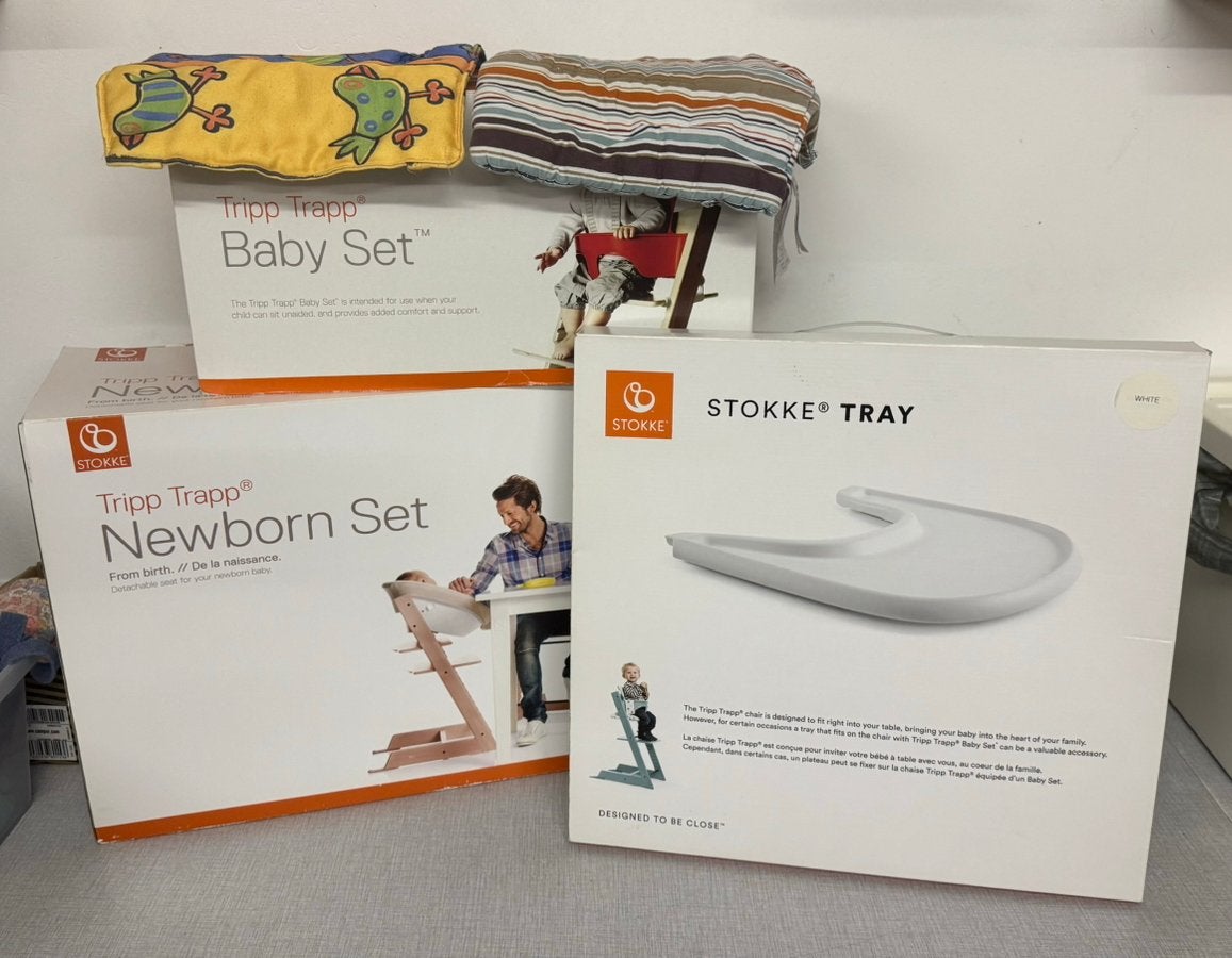 Stokke Tripp trapp newborn set, Kinderen en Baby's, Kinderstoelen, Ophalen of Verzenden, Zo goed als nieuw, Meegroeistoel, Stoelverkleiner