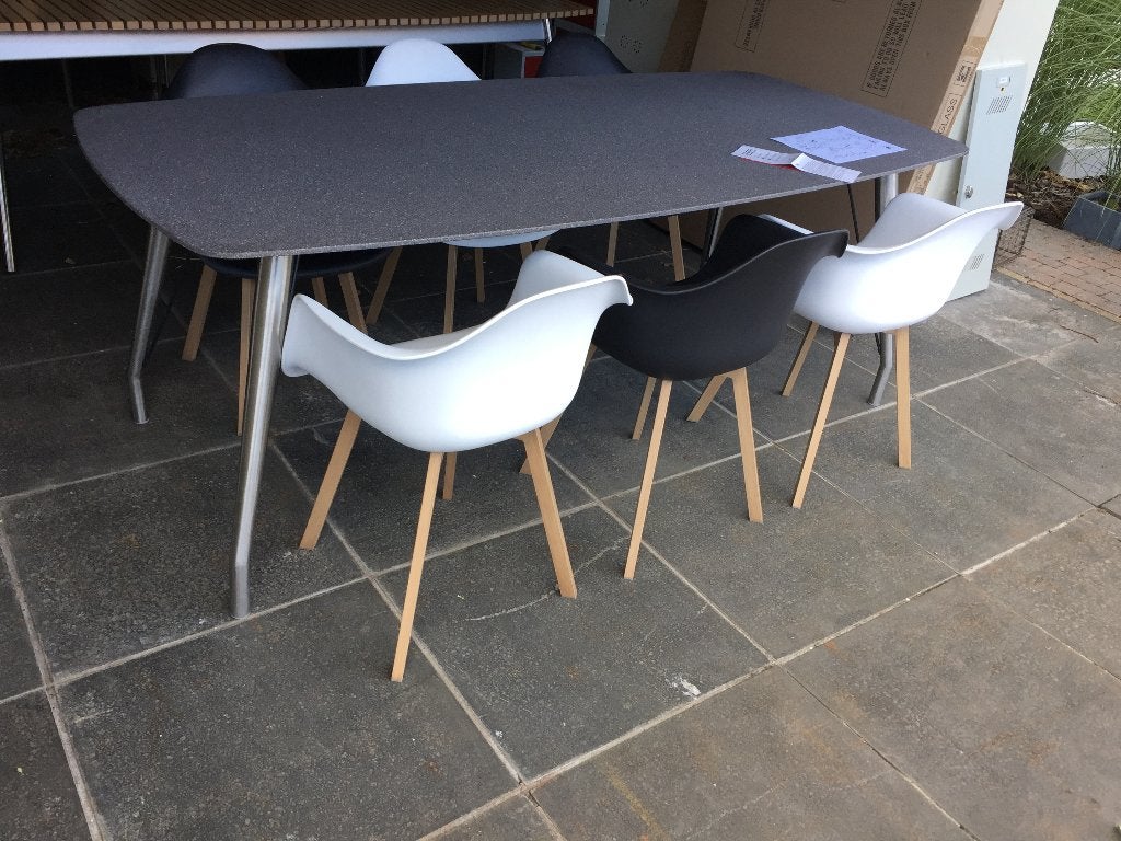Design tafel /  terrastafel / 210 x 100 cm / Nieuw !, Neuf, Verre, Enlèvement, 50 à 100 cm