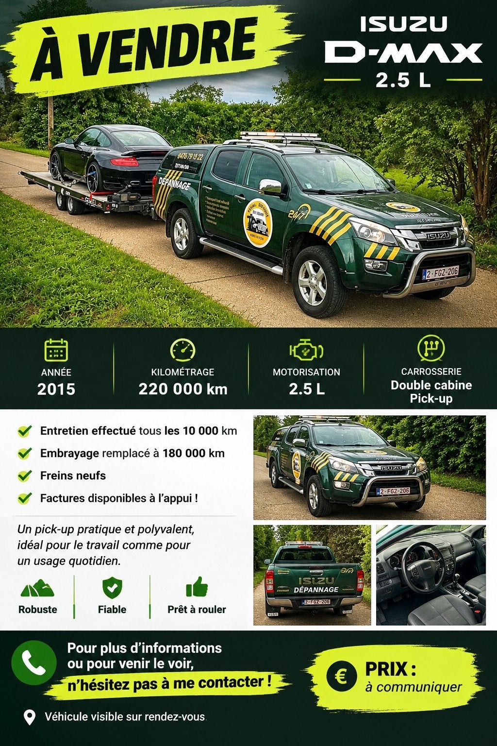 Isuzu Dmax, Te koop