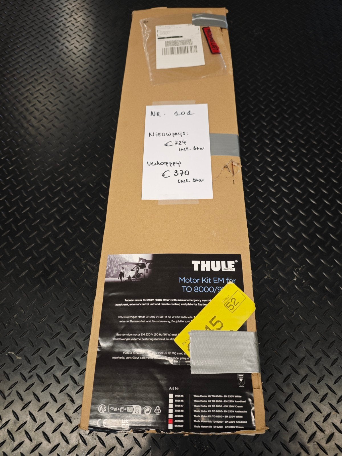 Auvent Motorkit 8000/9200 230V en aluminium, Enlèvement, Neuf