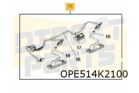 Opel Micra Karl Rocks kentekenplaatverlichtingsset L+R compl, -, Opel, Nieuw, Ophalen of Verzenden
