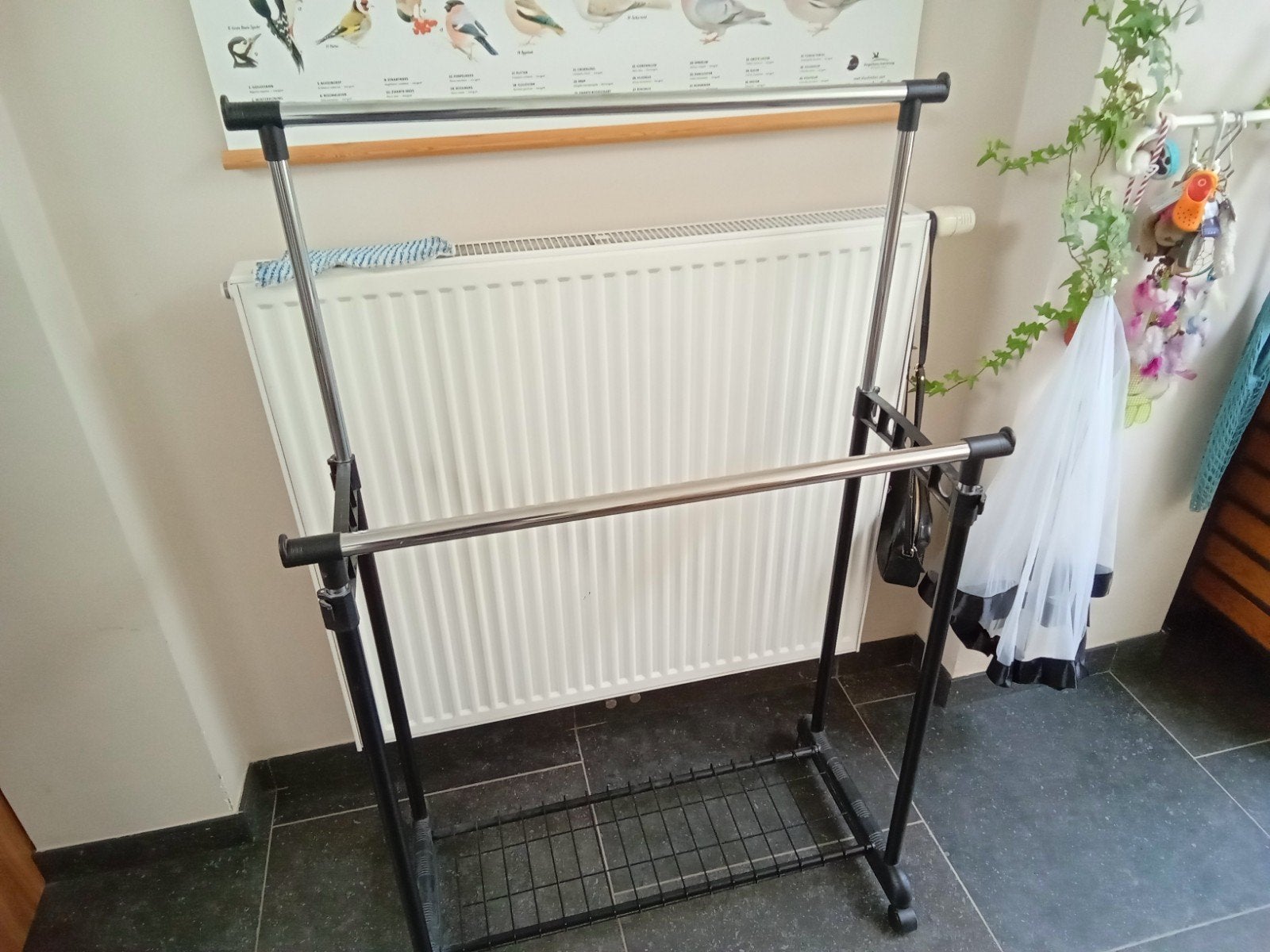 verstelbaar kledingrek , dubbele ophang, Ophalen