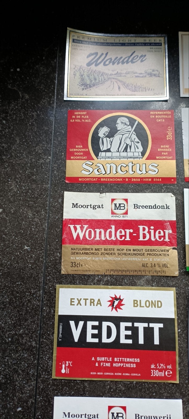 13 oude bieretiketten DUVEL Moortgat Breendonk, Ophalen of Verzenden, Duvel