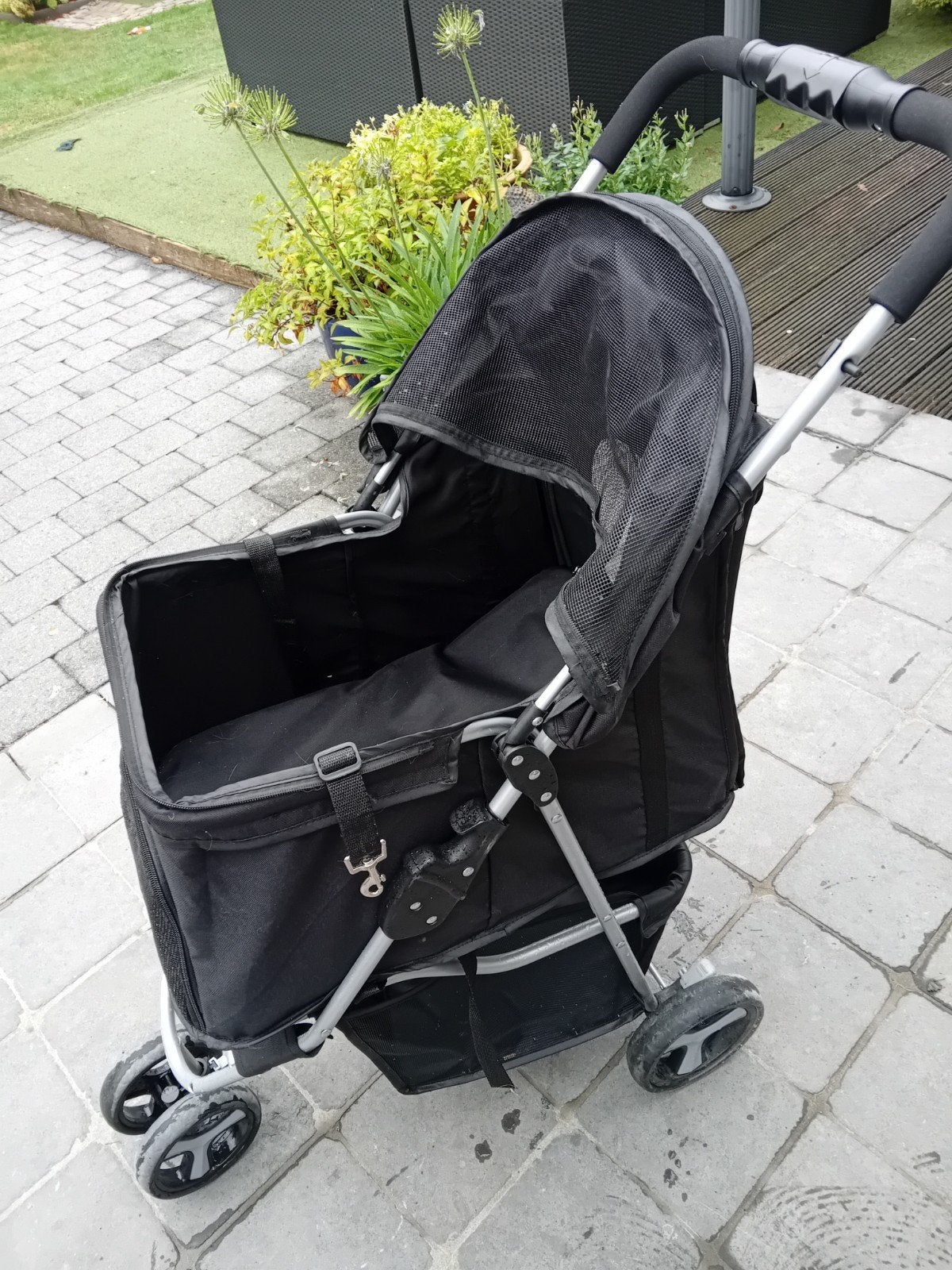 hondentuig zwart, volledig afwasbaar, Enlèvement, Neuf, Poussette pour chien
