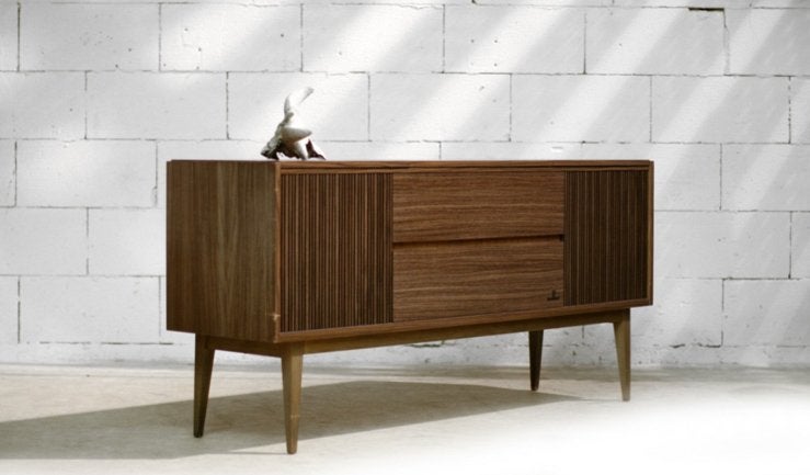Grundig platenspeler lowboard vintage, Ophalen, Gebruikt