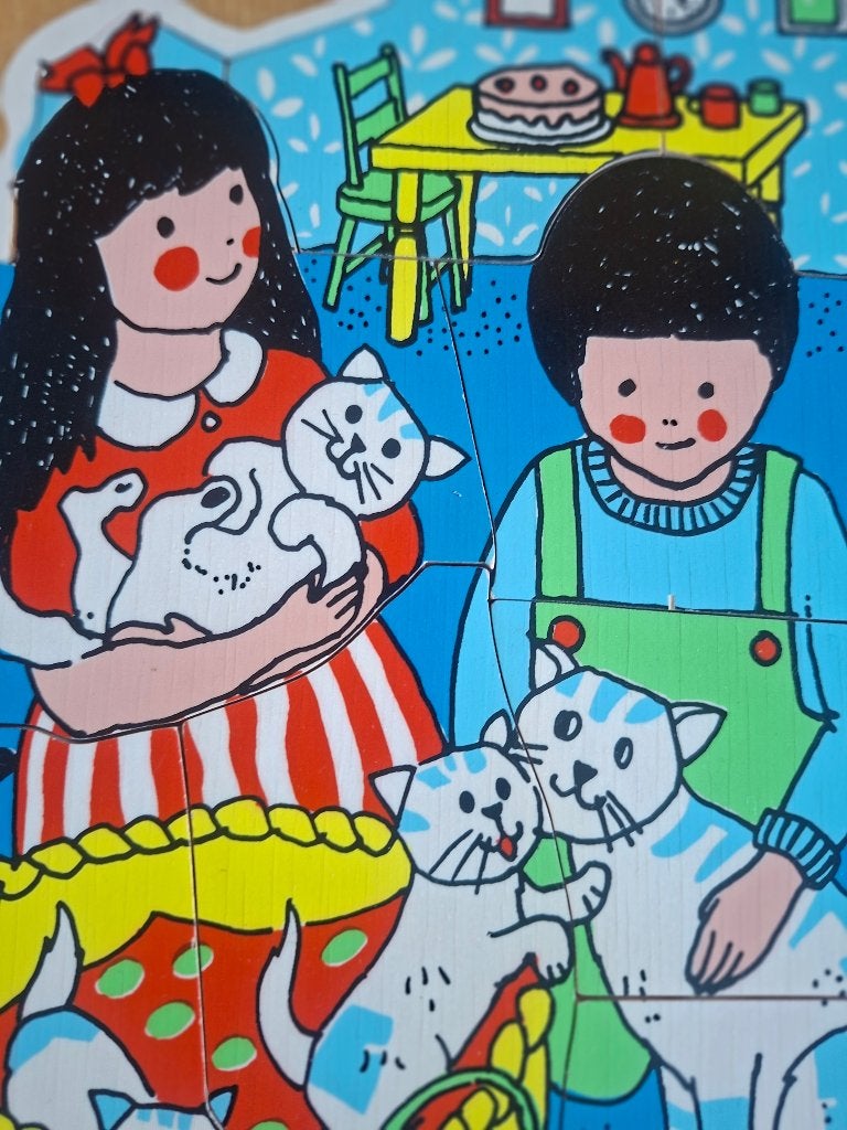 Puzzel PLAYSKOOL vintage, Kinderen en Baby's, Ophalen, Gebruikt, Puzzelen