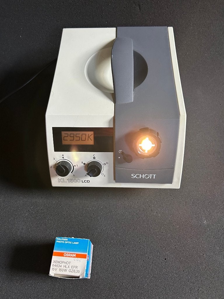 Schott KL1500 koudlichtbron, Enlèvement ou Envoi, Utilisé, Microscope Stéréo