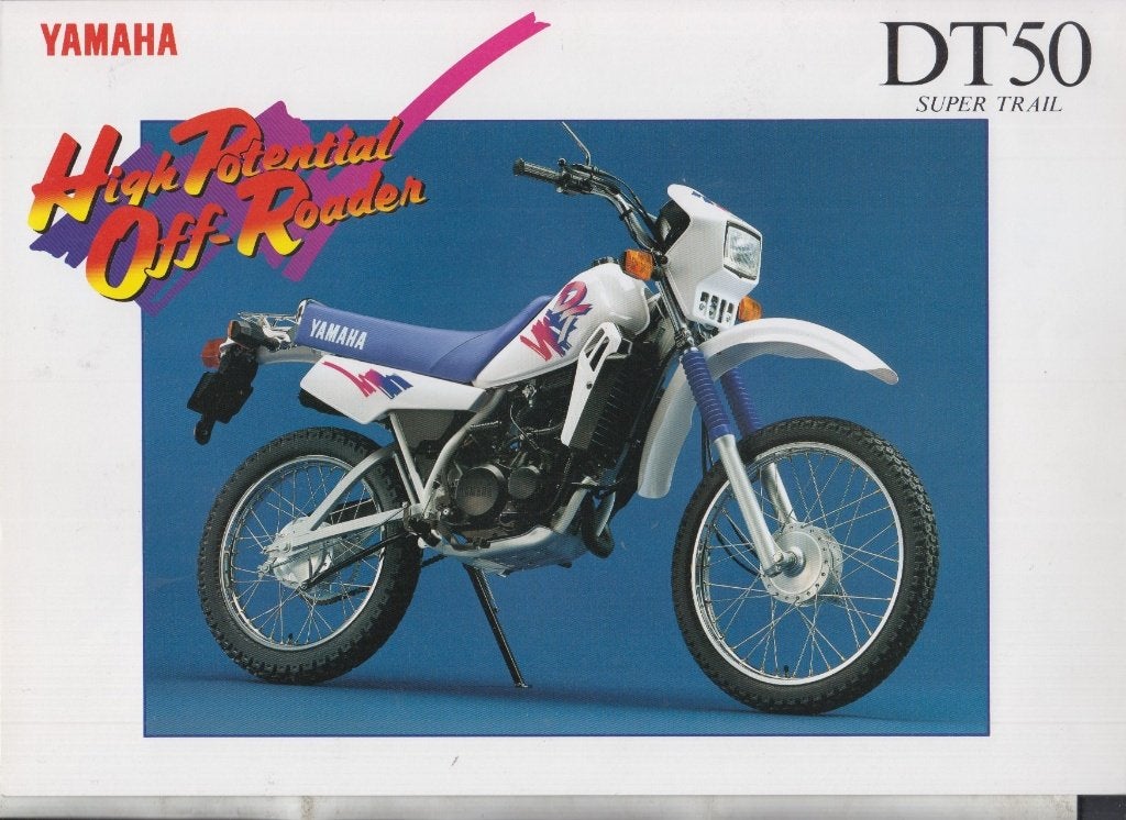 Cyclomoteur Yamaha DT 50 Super Trail brochure publicitaire, Boeken, Motoren, Verzenden, Gelezen